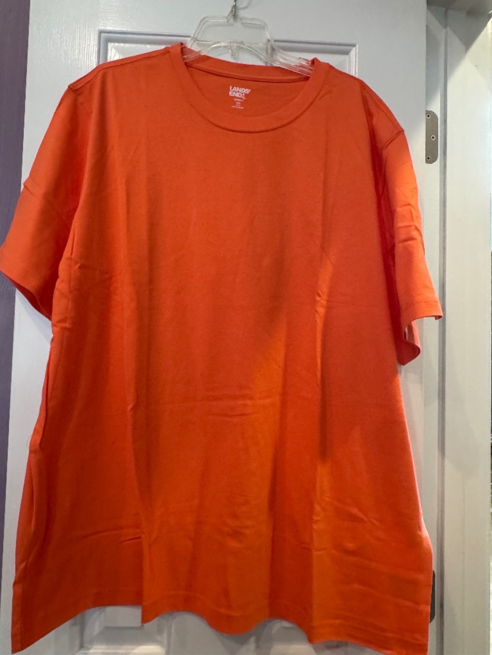 Men’s new Lands End t-shirt, orange, never worn, XXL